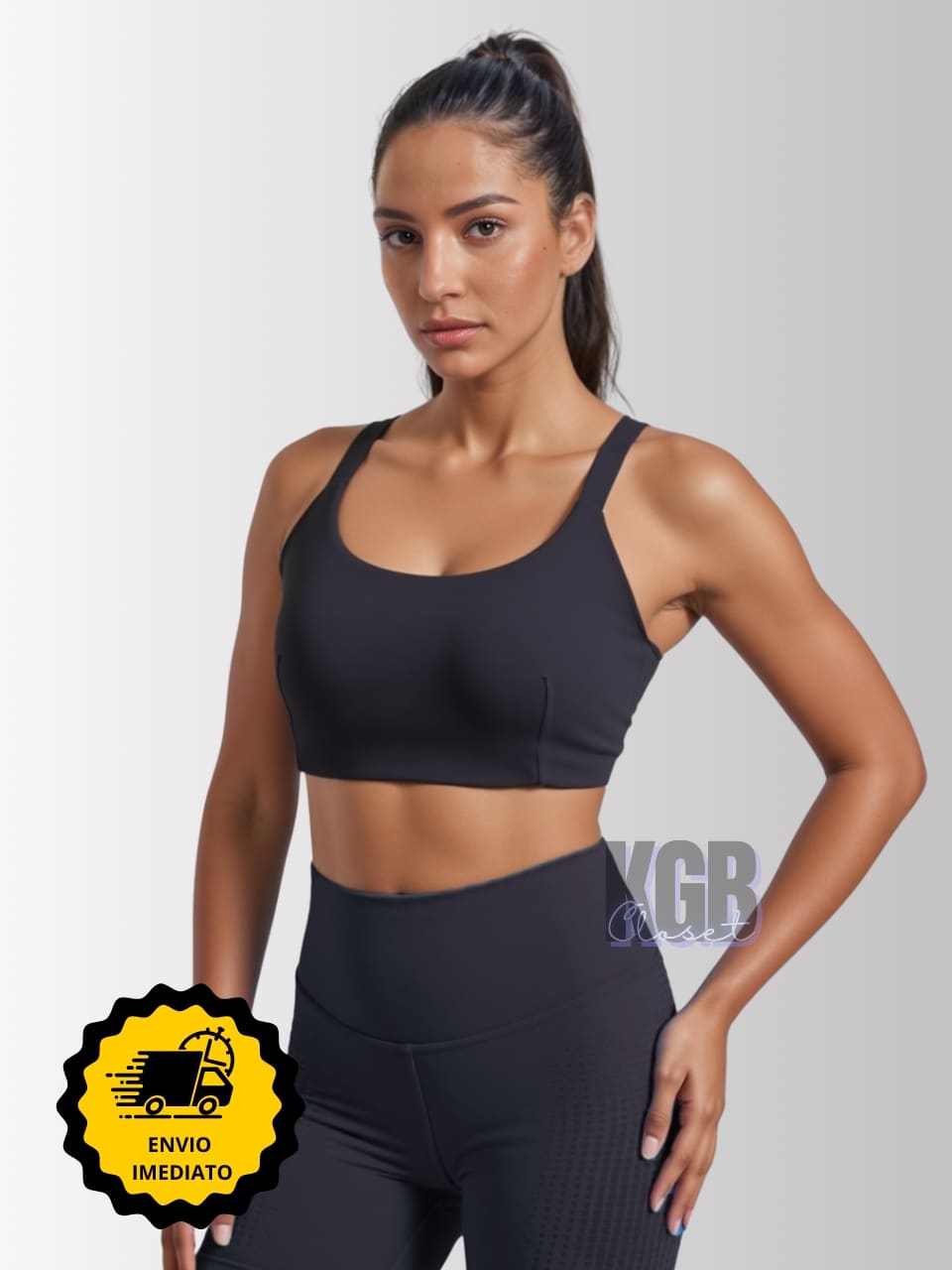 Top Academia Fitness Duplo Poliamida Suplex Premium Alça Grossa Com Sustentação Fit